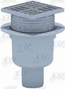 АНИ TQ5702 Трап верт-ый регул. с выпуском 50мм, с мет. реш. 100х100 сухой