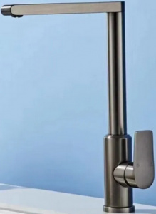 КУХНЯ  ЭВЕРЕСТ  B40-13TL к35, п/гайку, авиационный алюминий, высокий излив, серый графит