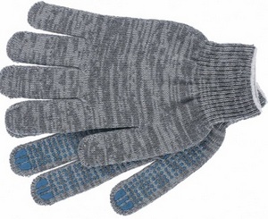 Перчатки Х/Б 4-нит Точка серые 10 класс (10/300) (Э)