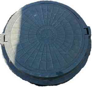 ЛЮК  канализационный полимерный    8 кН   черный круглый  (750*60)