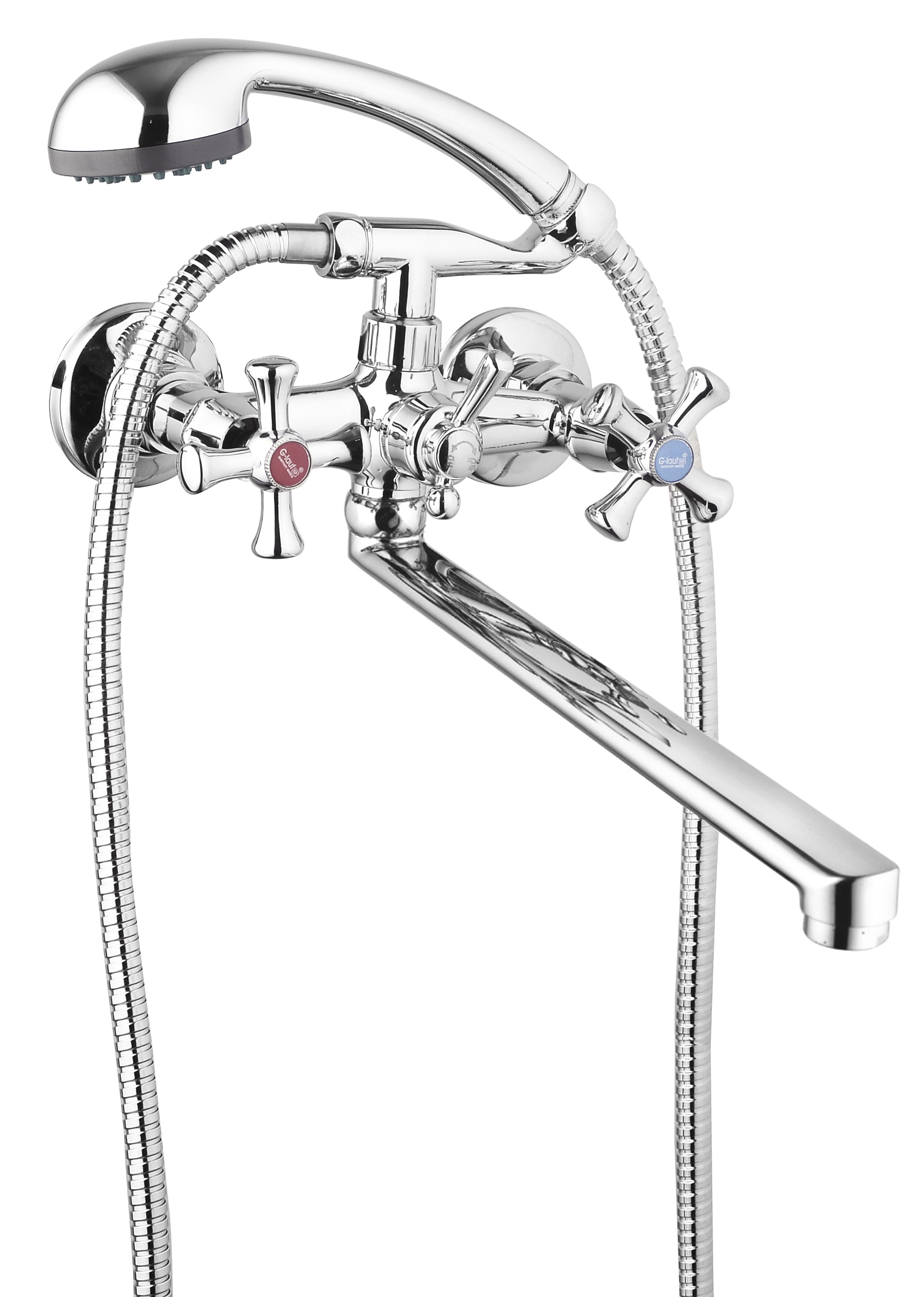 Смеситель для ванны G-Lauf QFR7-C827 двуручковый