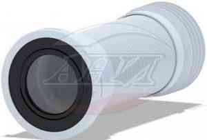 АНИ K928 Гофра д/унитаза, вып. 110мм, с мет. нитью, манжет-чугун, (260-560мм)