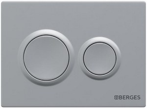 Кнопка BERGES для инсталляции NOVUM O2  матов хром   040062 /