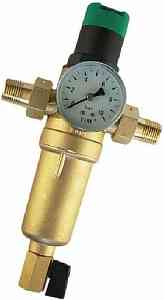 Фильтр каскадный промывной   1/2"  с редуктором снижения давления, корпус латунный TIM