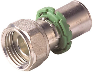 #ПРЕСС Муфта с накидной гайкой 20х3/4" DZR-латунь 762 "Comap"