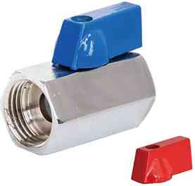 КРАН  шар. "МИНИ"   1/2"  ВР-ВР ХРОМ (кр+син ручки) TIM