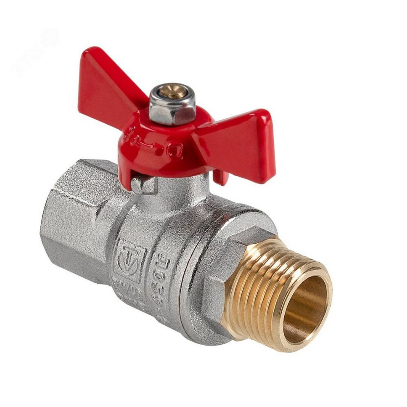 КРАН  шар.   3/4''  ВР-НР БАБОЧКА VALTEC VT.418.N.05 ГОСТ удлиненный  