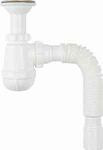 Aquant S2015-35-MR Сифон 1 1/4"х40, реш. 65мм, гофра, 40х40/50 (аналог АНИ C1015)