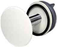 Заглушка Remer д/раковины к сливу белая D50 мм (крашенная латунь) /