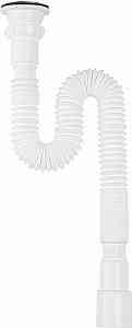 Aquant F113-55-MR Гофросифон 1 1/2"х40/50, 575-1225мм, винт 70мм, вып. нерж. сталь (аналог АНИ G116)