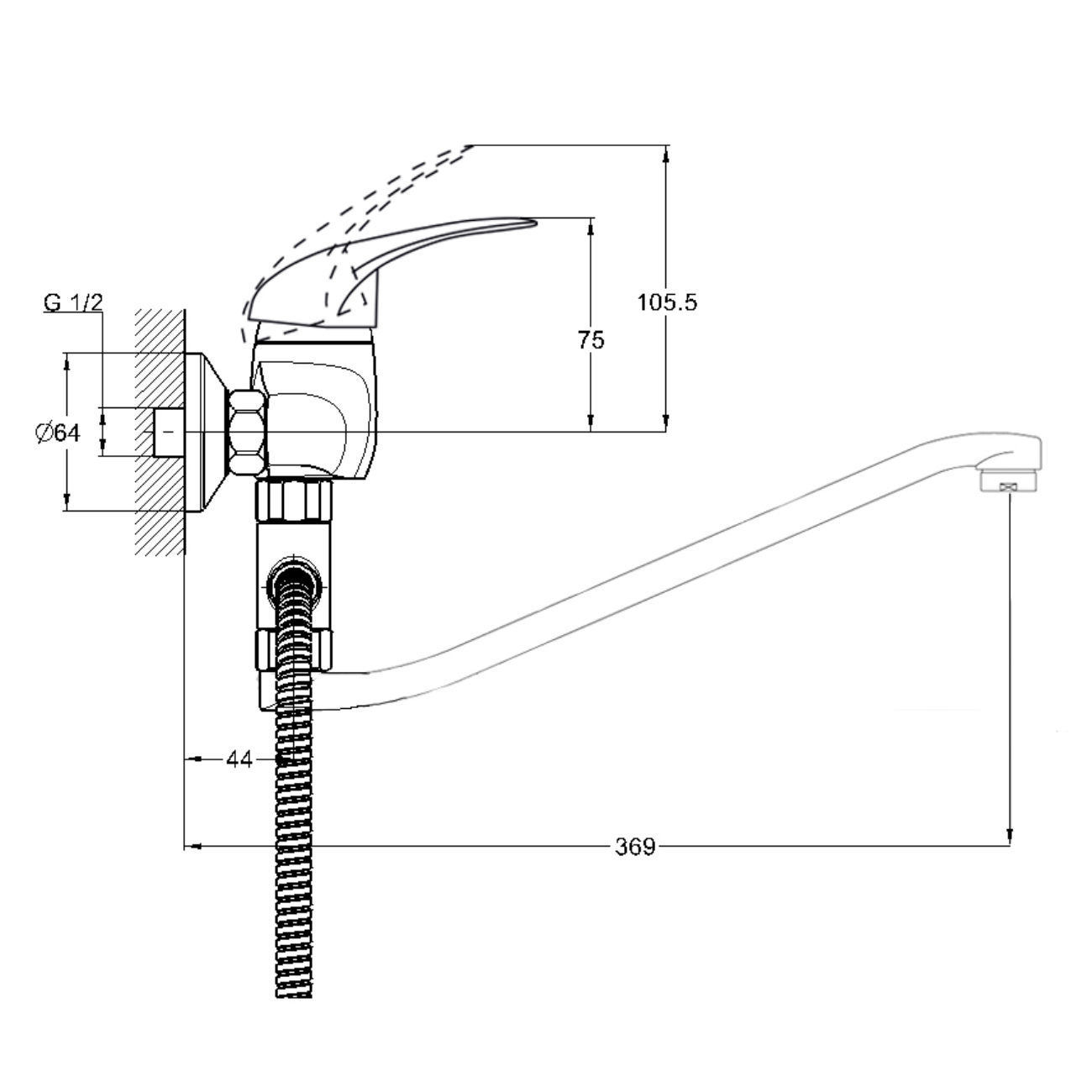 Смеситель для ванны G-Lauf KLO6-C048