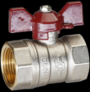 КРАН  шар.   1/2''  ВР-ВР БАБОЧКА PN40 Temper Россия