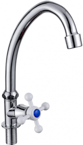 КУХНЯ  ЭВЕРЕСТ  B41-352  МОНО  1/2" к КРЕСТ  НА ГАЙКЕ (белый маховик)  (2 шт. в коробке)