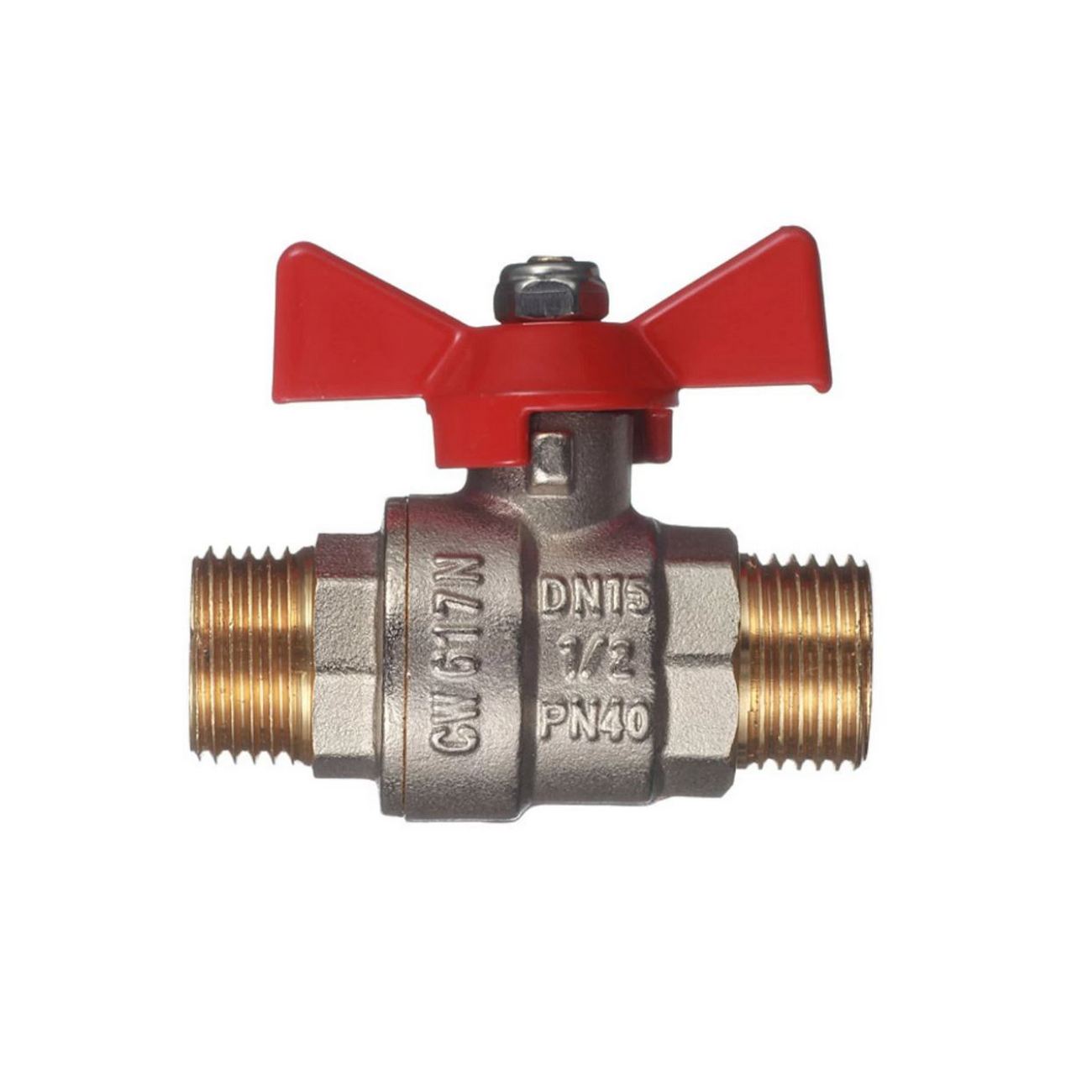 КРАН  шар.   1/2"  НР-НР БАБОЧКА VALTEC VT.219.N.04