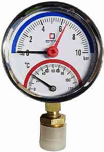 МАНОМЕТР  термо 10атм  1/4 радиальный  +120 с   СТМ 