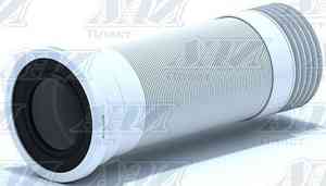 АНИ K738R Гофра д/унитаза, вып. 110мм, манжет-чугун, (395-1115мм) (черный уплотн.)