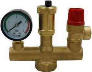 ГРУППА БЕЗОПАСНОСТИ  д/котла  1"-3 бар 90гр TIM КЛАССИК