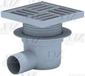 АНИ TA 5612 Трап гориз-ый регул. с выпуском 50мм, с нерж. реш. 150х150