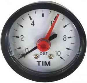 МАНОМЕТР аксиальный 10 bar, TIM ПОДКЛЮЧЕНИЕ  G1/4
