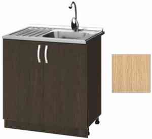 ТУМБА ПОД МОЙКУ 80 Х 45  ВЕНГЕ светлое (дуб млечный) 