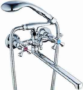 ВАННА  G-LAUF   QFU7-A827  КРЕСТ  1/2" к  L-излив КОРП. ЛЮКС (Lt) шаровое  п/душа